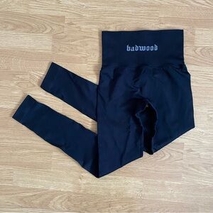 Badwood Hardbody Seamless Leggings Womens Small Tights High Rise Black